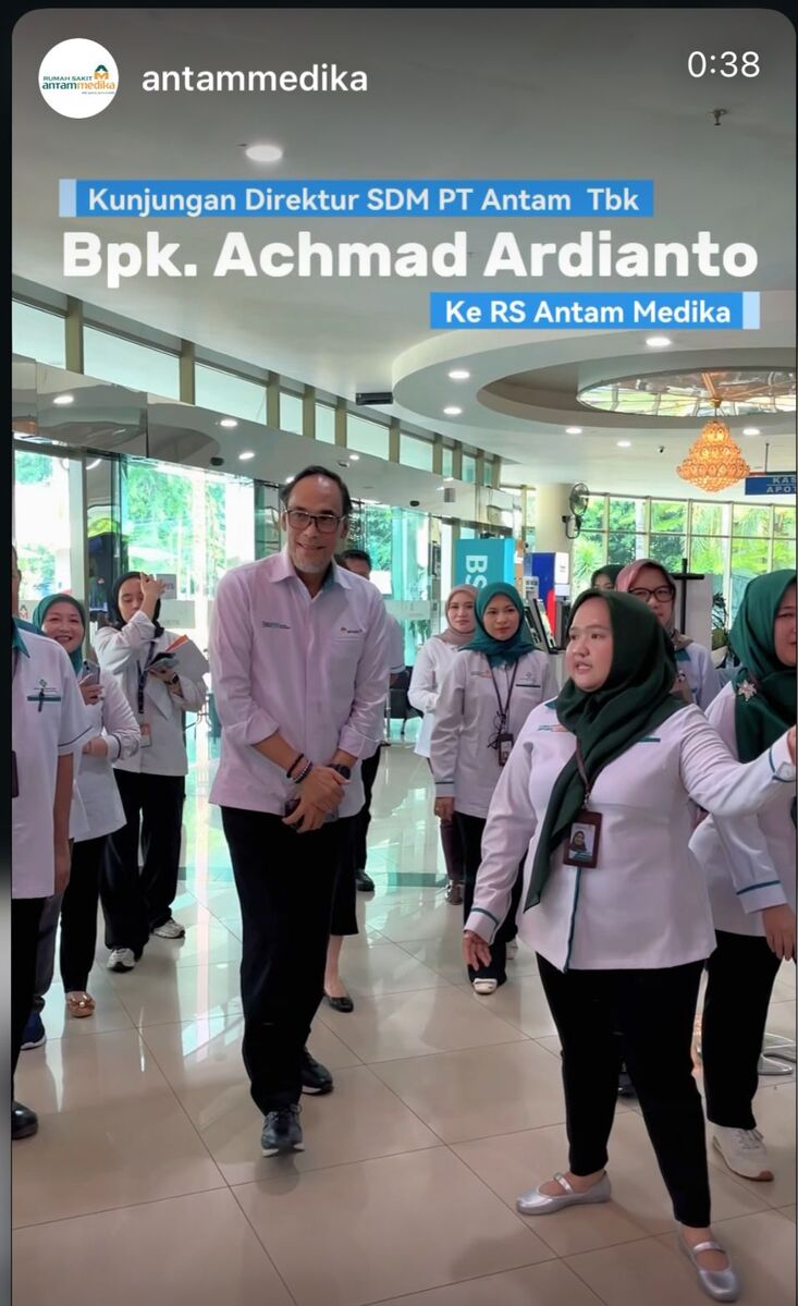 RSU Antam Medika menerima kunjungan Direktur SDM PT Antam Tbk
