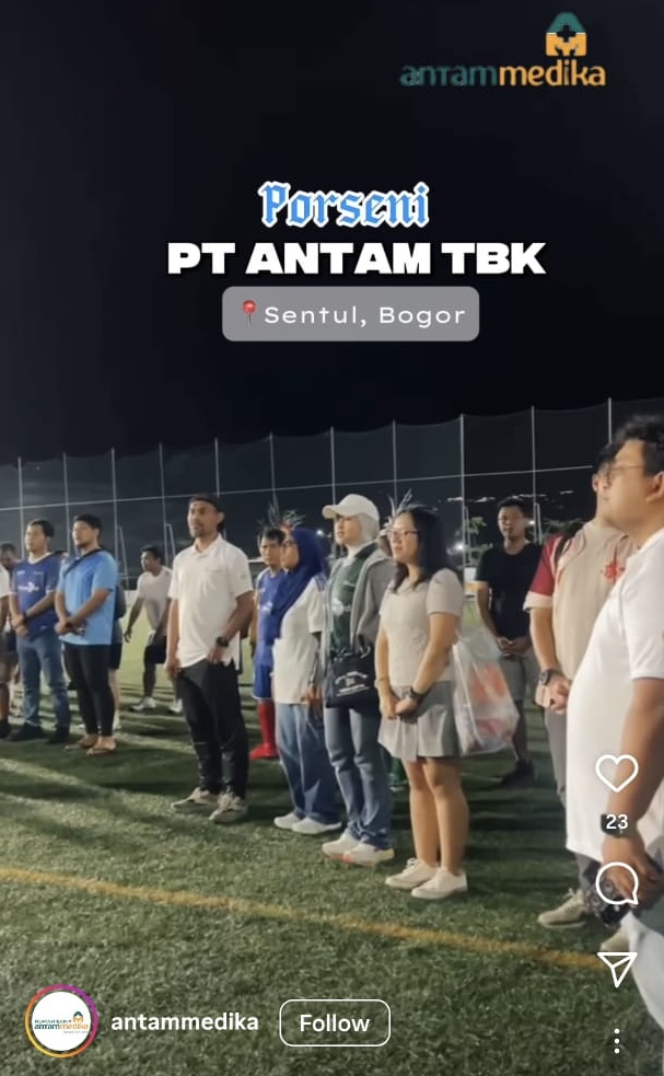 Porseni PT Antam Tbk di Sentul Bogor.