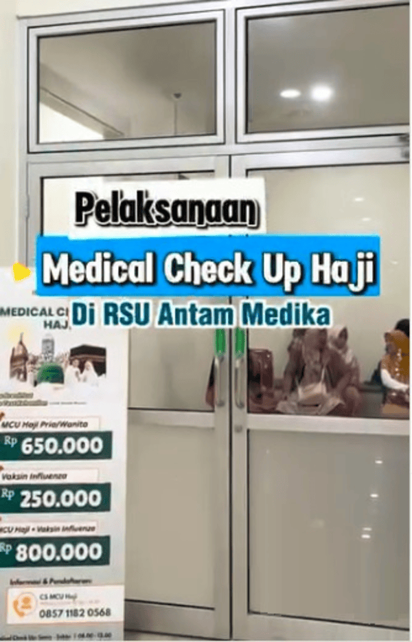 RSU Antam Medika melayani Medical Check Up Haji 