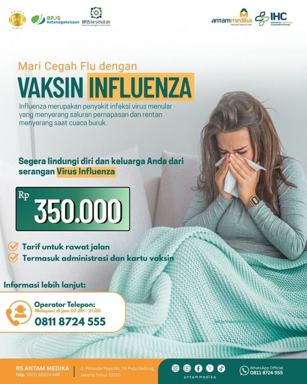 Musim pancaroba, flu mengintai! VAKSIN INFLUENZA